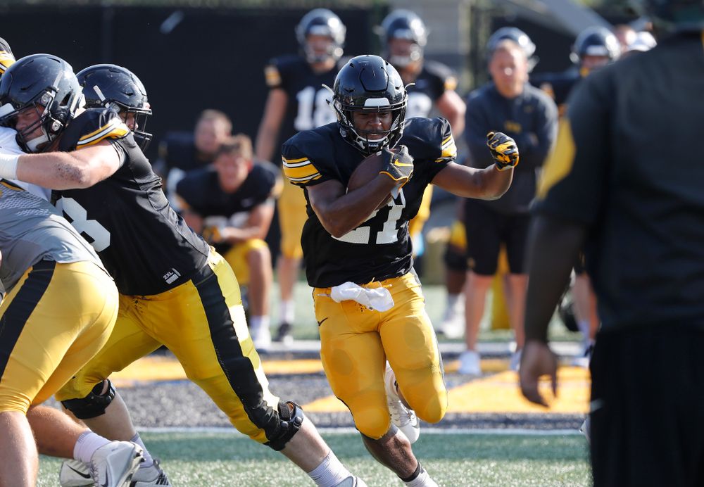 Iowa Hawkeyes running back Ivory Kelly-Martin (21) during camp practice No. 17 Wednesday, August 22, 2018 at the Kenyon Football Practice Facility. (Brian Ray/hawkeyesports.com)