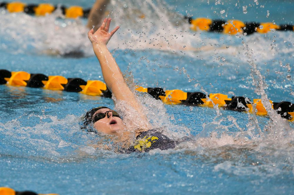 Iowa’s Zoe Pawloski during Iowa swim and dive vs Minnesota on Saturday, October 26, 2019 at the Campus Wellness and Recreation Center. (Lily Smith/hawkeyesports.com)