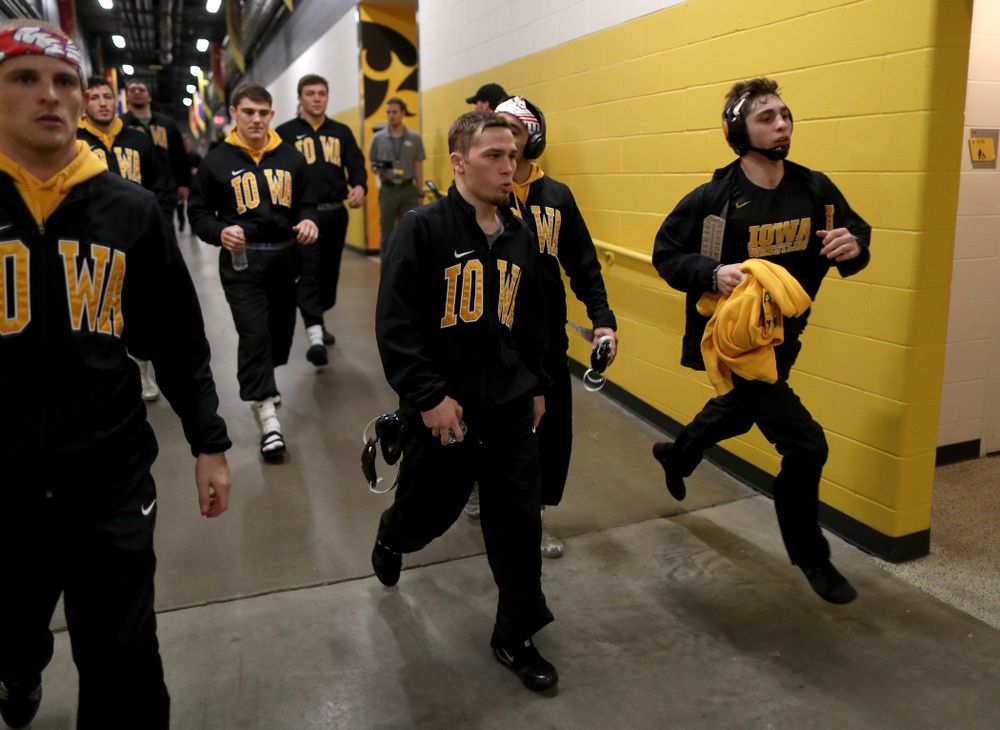 Iowa’s Spencer Lee before their meet against Penn State Friday, January 31, 2020 at Carver-Hawkeye Arena. (Brian Ray/hawkeyesports.com)