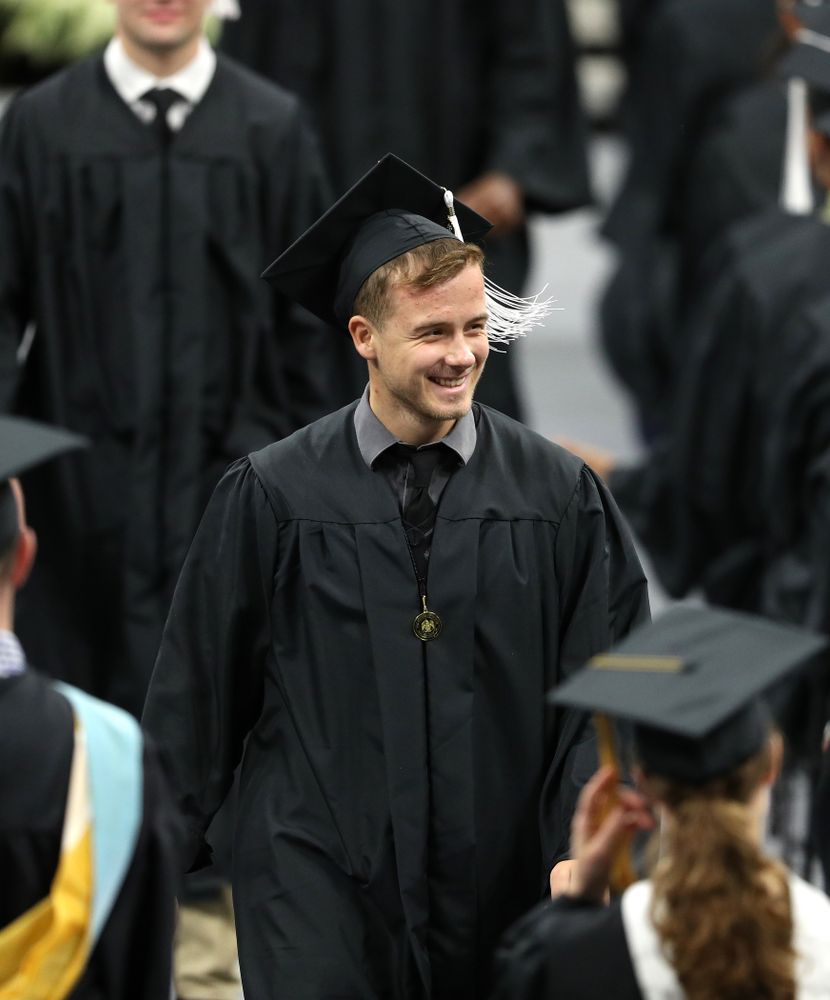 Iowa Football Manager Hayden Meister during the Fall Commencement Ceremony  Saturday, December 15, 2018 at Carver-Hawkeye Arena. (Brian Ray/hawkeyesports.com)