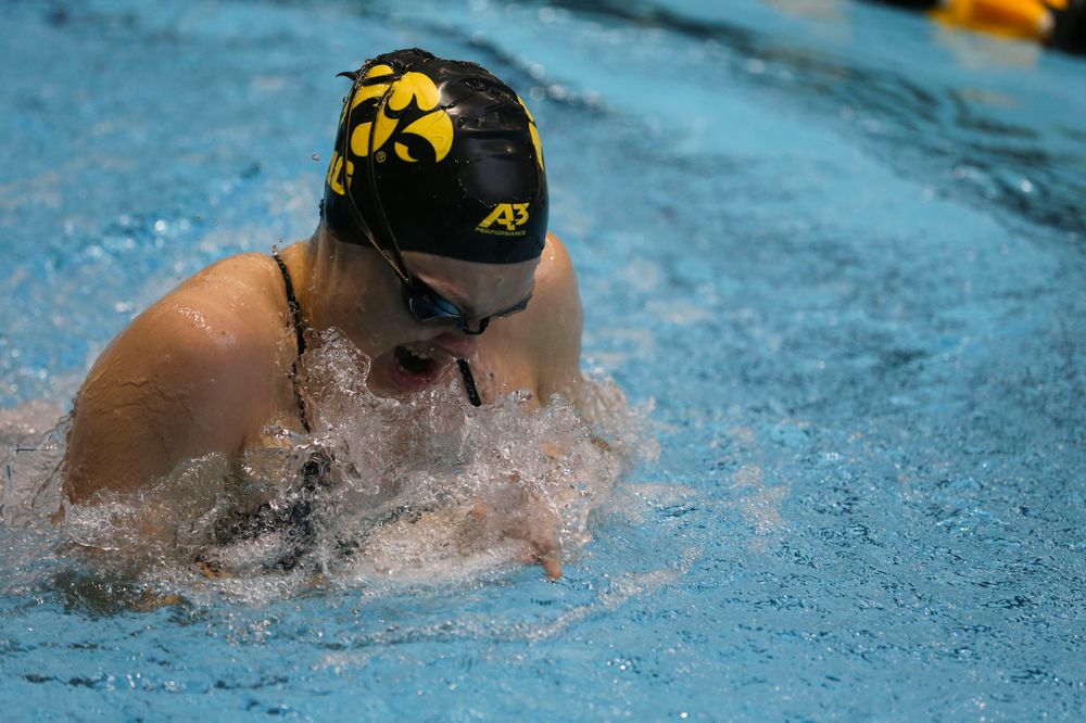 Iowa’s Lexi Horner during Iowa swim and dive vs Minnesota on Saturday, October 26, 2019 at the Campus Wellness and Recreation Center. (Lily Smith/hawkeyesports.com)