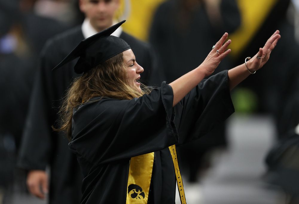 Iowa VolleyballÕs Molly Kelly during the College of Liberal Arts and Sciences spring commencement Saturday, May 11, 2019 at Carver-Hawkeye Arena. (Brian Ray/hawkeyesports.com)