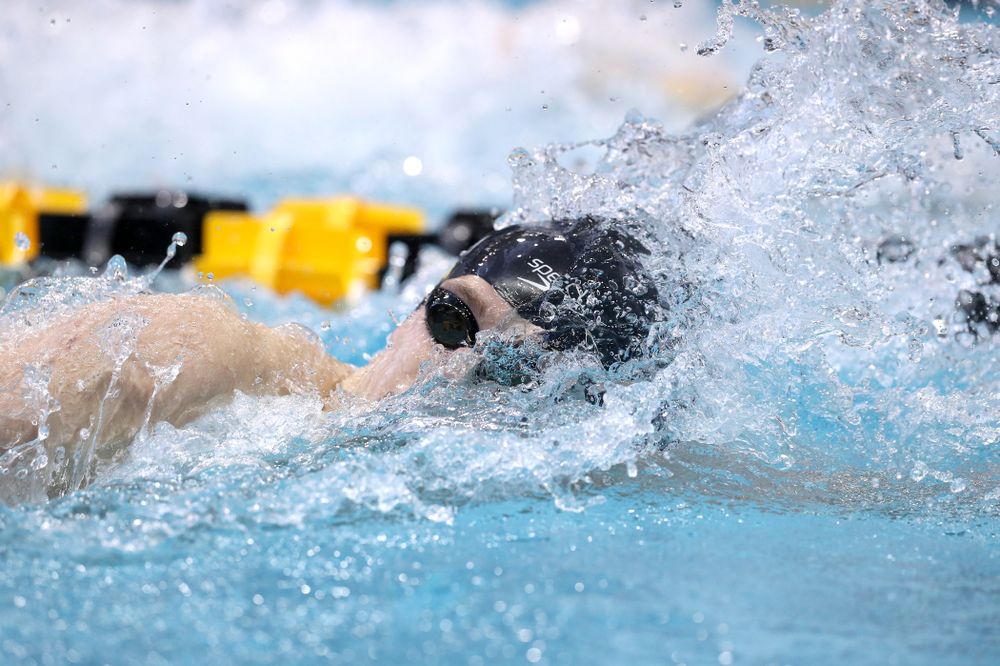 Iowa's Jackson Allmon competes in the 200-yard freestyle on the third day at the 2019 Big Ten Swimming and Diving Championships Thursday, February 28, 2019 at the Campus Wellness and Recreation Center. (Brian Ray/hawkeyesports.com)