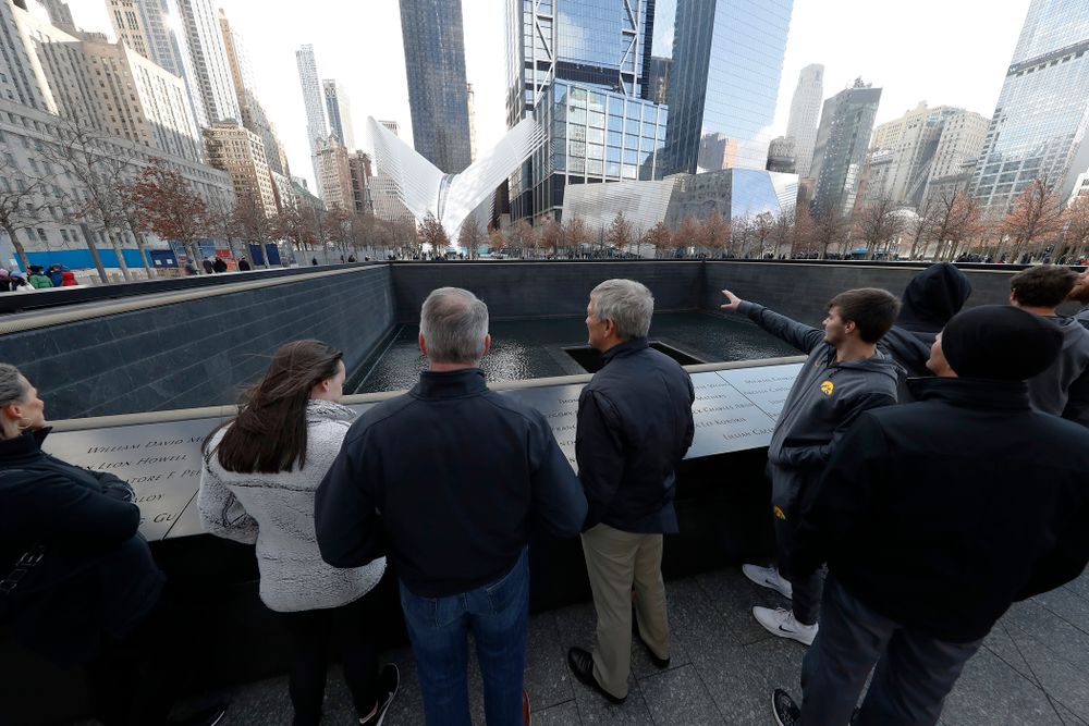 The Iowa Hawkeyes visit the observation deck of the One World Trade Center and the 9/11 Memorial and Museum.