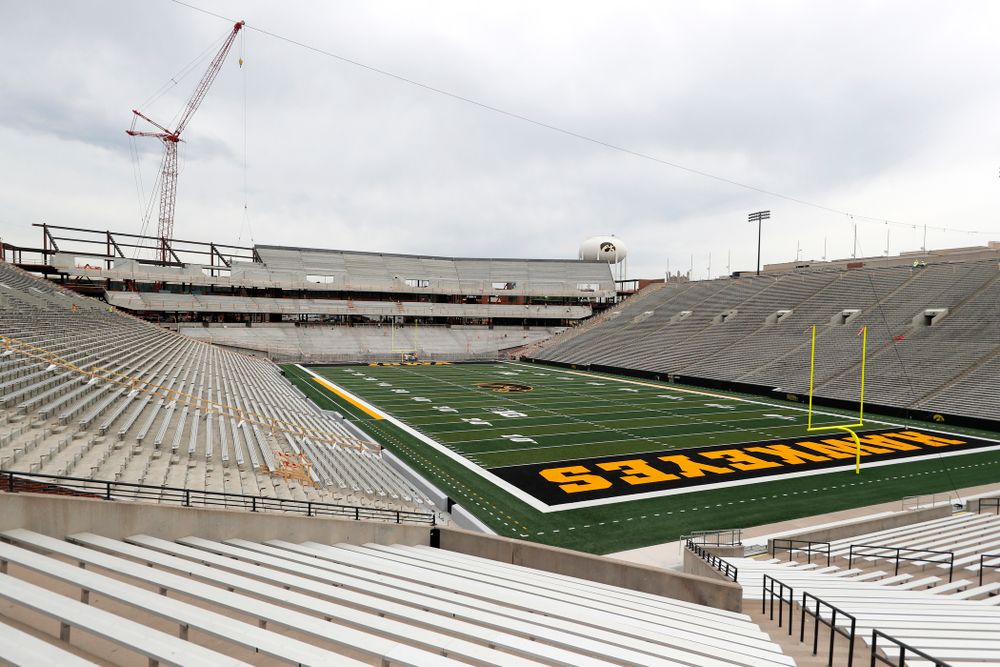 The view of the north end zone from the southwest corner  Wednesday, June 6, 2018 at Kinnick Stadium. (Brian Ray/hawkeyesports.com)
