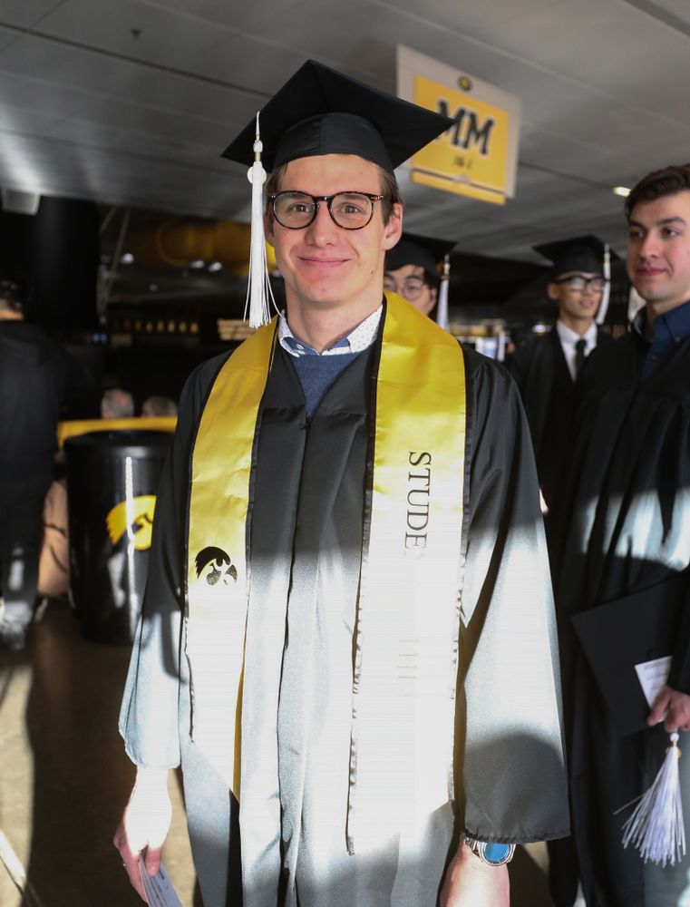 Iowa Swimming's Jerzy Twarowski during the Fall Commencement Ceremony  Saturday, December 15, 2018 at Carver-Hawkeye Arena. (Brian Ray/hawkeyesports.com)