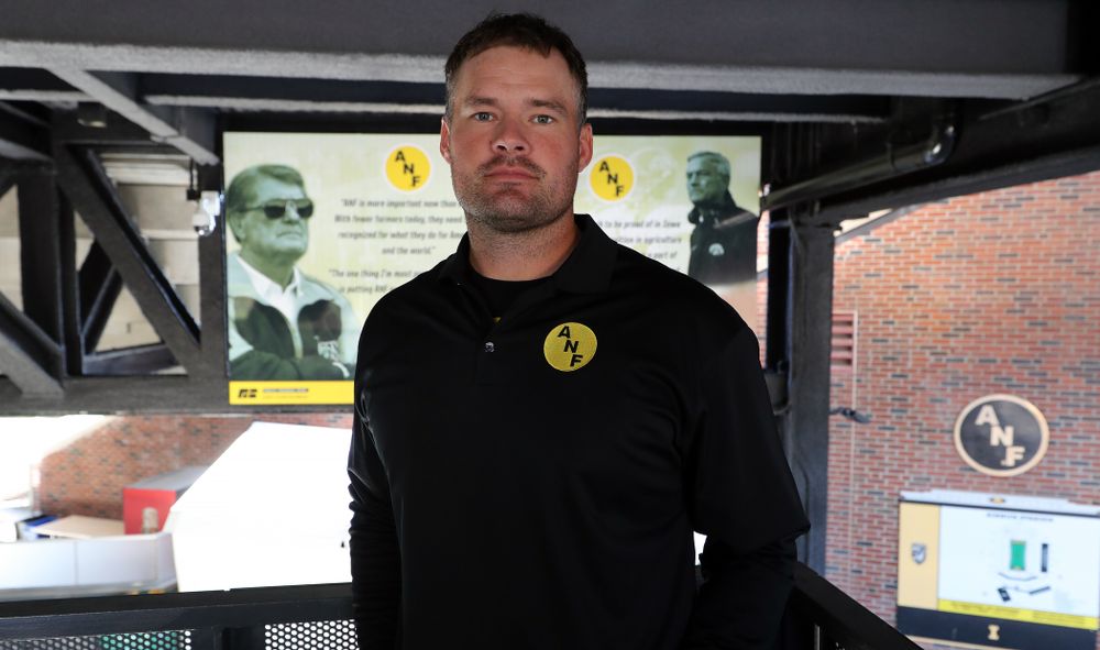 ANF Honoree Matt Kroul Tuesday, October 8, 2019 in the ANF Plaza at Kinnick Stadium. (Brian Ray/hawkeyesports.com)
