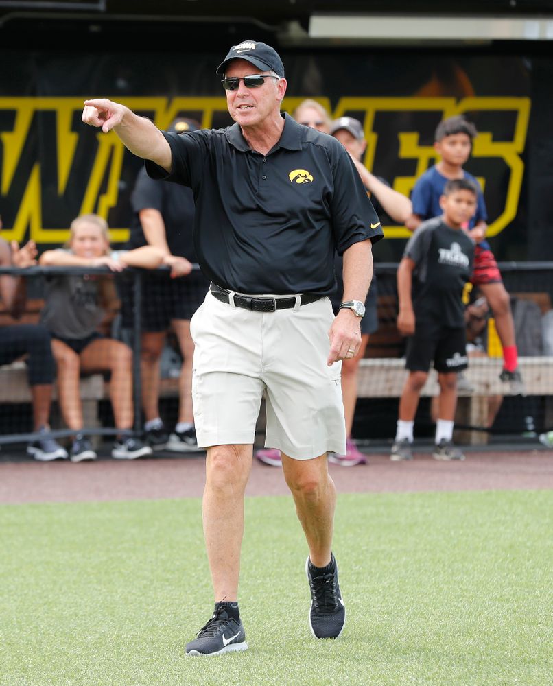 Director of Athletics Gary Barta during the Iowa Student Athlete Kickoff Kickball game  Sunday, August 19, 2018 at Duane Banks Field. (Brian Ray/hawkeyesports.com)