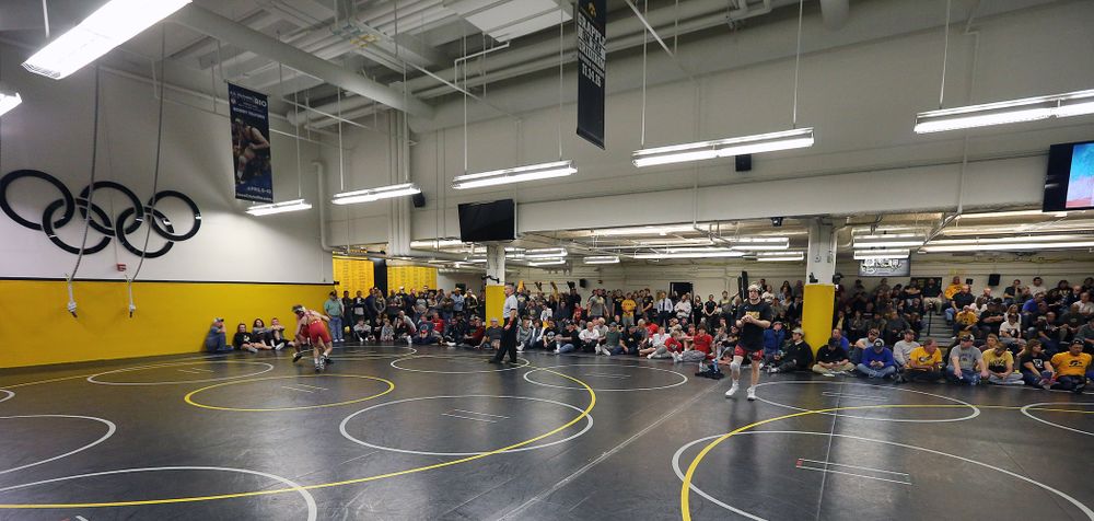 Day 1 of wrestle-offs in the Dan Gable Wrestling Complex