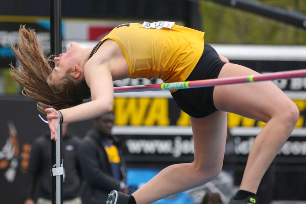 Iowa's Kelli DiGeorge during women's long jump at Big Ten Outdoor Track and Field Championships at Francis X. Cretzmeyer Track on Sunday, May 12, 2019. (Lily Smith/hawkeyesports.com)