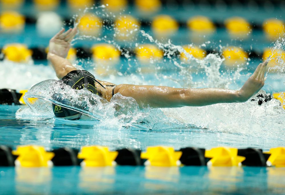 Iowa's Tereysa Lehnertz swims the 200 yard butterfly