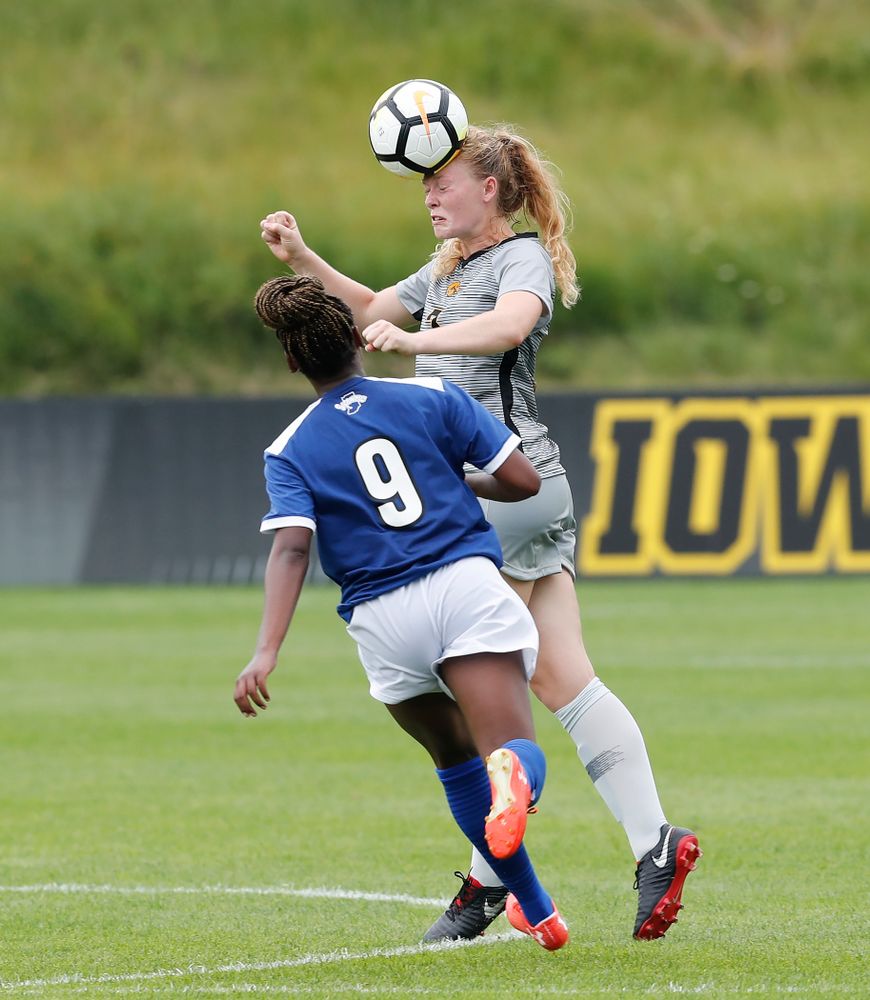 Iowa Hawkeyes Morgan Kemmerling (3) against Indiana State Sunday, August 26, 2018 at the Iowa Soccer Complex. (Brian Ray/hawkeyesports.com)