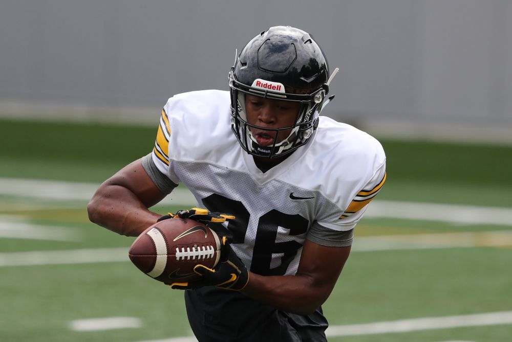 Iowa Hawkeyes defensive back Kaevon Merriweather (26) during practice No. 4 of Fall Camp Monday, August 6, 2018 at the Hansen Football Performance Center. (Brian Ray/hawkeyesports.com)