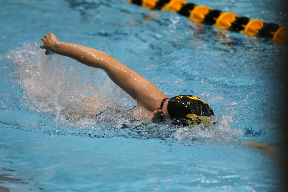 Iowa’s Alleyna Thomas during Iowa swim and dive vs Minnesota on Saturday, October 26, 2019 at the Campus Wellness and Recreation Center. (Lily Smith/hawkeyesports.com)