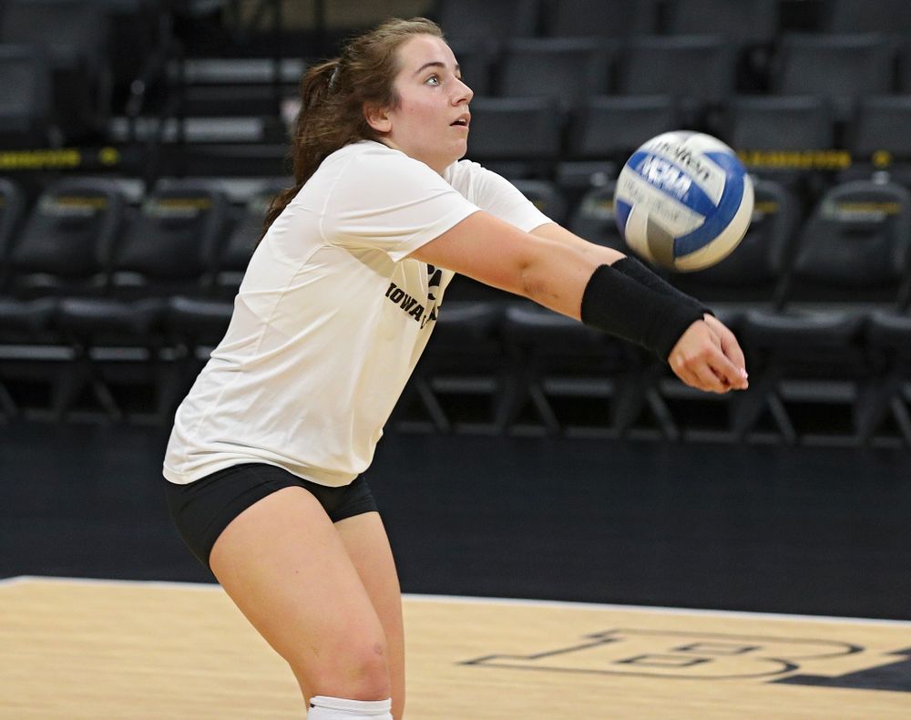 Iowa’s Emma Lowes (6) during Iowa Volleyball’s Media Day at Carver-Hawkeye Arena in Iowa City on Friday, Aug 23, 2019. (Stephen Mally/hawkeyesports.com)