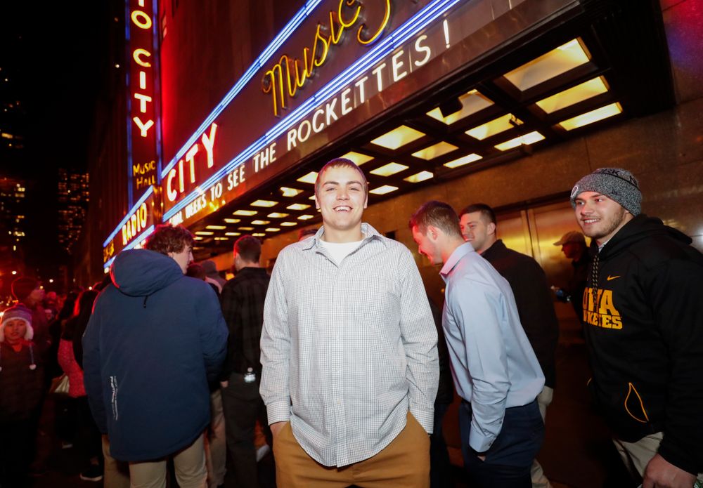 The Iowa Hawkeyes check out the Radio City Music Hall Christmas Spectacular. 