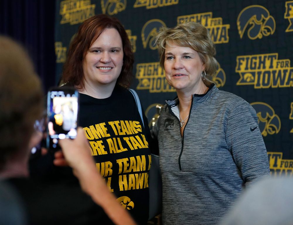 Lisa Bluder -- Hawkeye Fan Event at the Quad-Cities Waterfront Convention Center in Bettendorf, Iowa, on May 15, 2019.