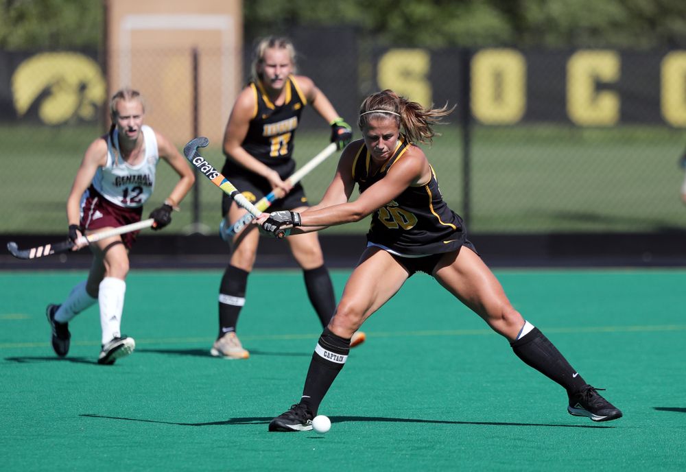 Iowa Hawkeyes Sophie Sunderland (20) against Central Michigan Friday, September 6, 2019 at Grant Field. The Hawkeyes won the game 11-0. (Brian Ray/hawkeyesports.com)