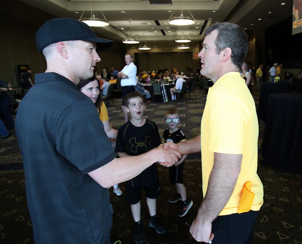Tom Brands -- Hawkeye Fan Event at the Quad-Cities Waterfront Convention Center in Bettendorf, Iowa, on May 15, 2019.