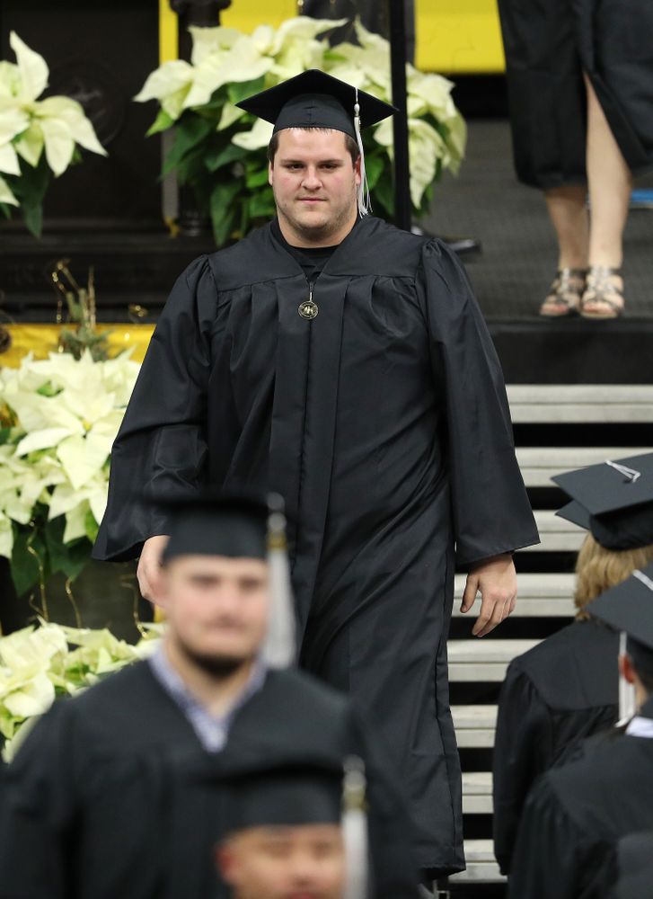 Iowa Football's Keegan Render during the Fall Commencement Ceremony  Saturday, December 15, 2018 at Carver-Hawkeye Arena. (Brian Ray/hawkeyesports.com)