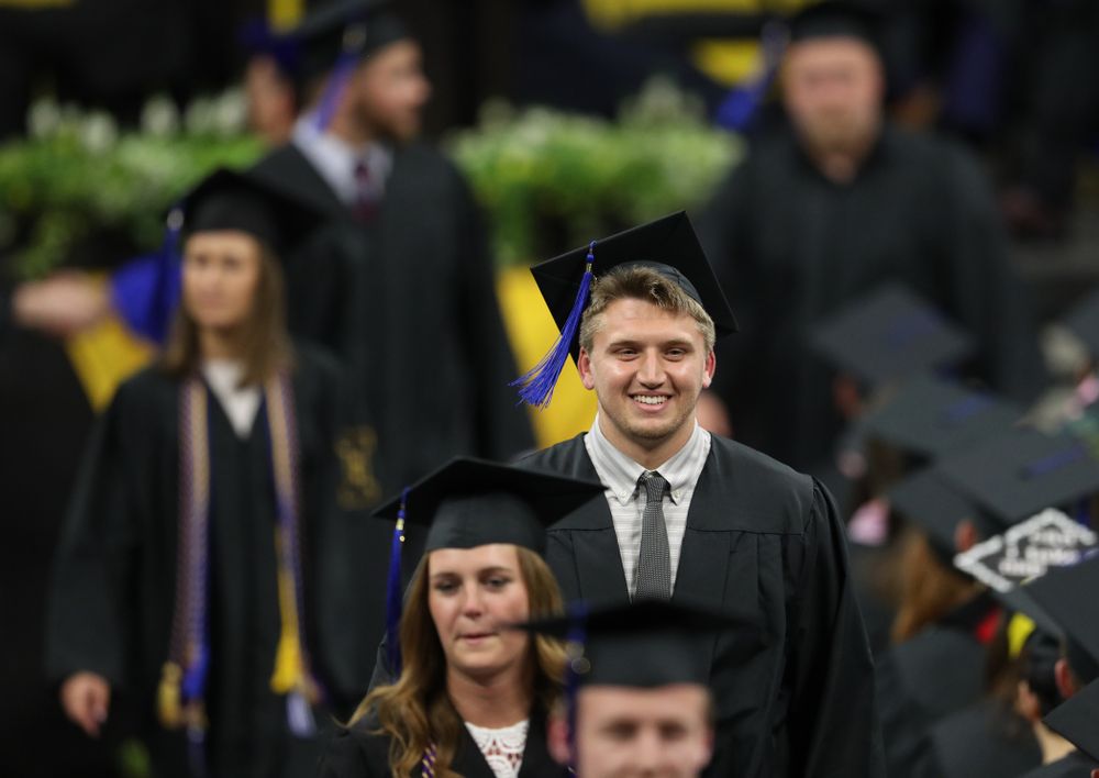 Hawkeye FootballÕs Drew Cook during the Tippie College of Business spring commencement Saturday, May 11, 2019 at Carver-Hawkeye Arena. (Brian Ray/hawkeyesports.com)