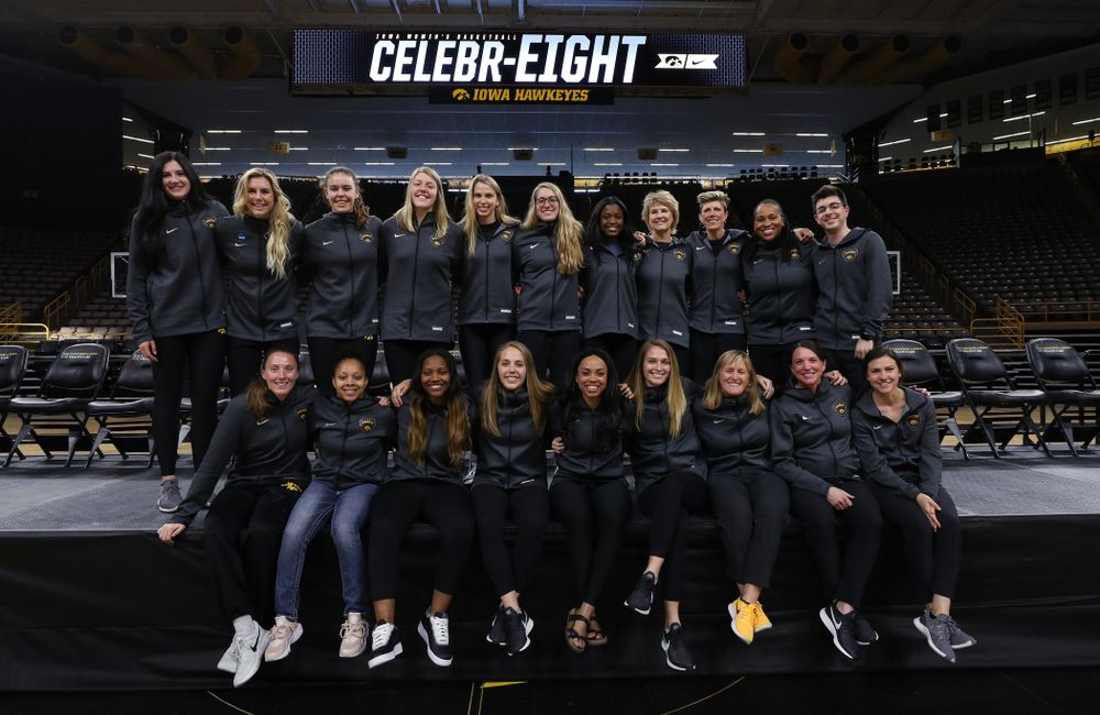 The 2018-2019 Iowa WomenÕs Basketball team during their Celebr-Eight event Wednesday, April 24, 2019 at Carver-Hawkeye Arena. (Brian Ray/hawkeyesports.com)