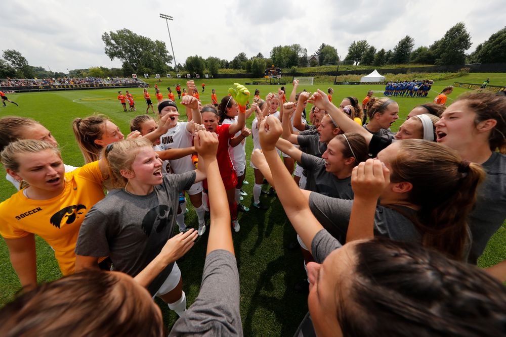 The Iowa Hawkeyes against the Creighton Bluejays  Sunday, August 19, 2018 at the Iowa Soccer Complex. (Brian Ray/hawkeyesports.com)