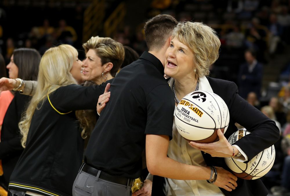 Iowa Women’s Basketball manager Tyler Verstraete during senior day activities following their win over the Minnesota Golden Gophers Thursday, February 27, 2020 at Carver-Hawkeye Arena. (Brian Ray/hawkeyesports.com)