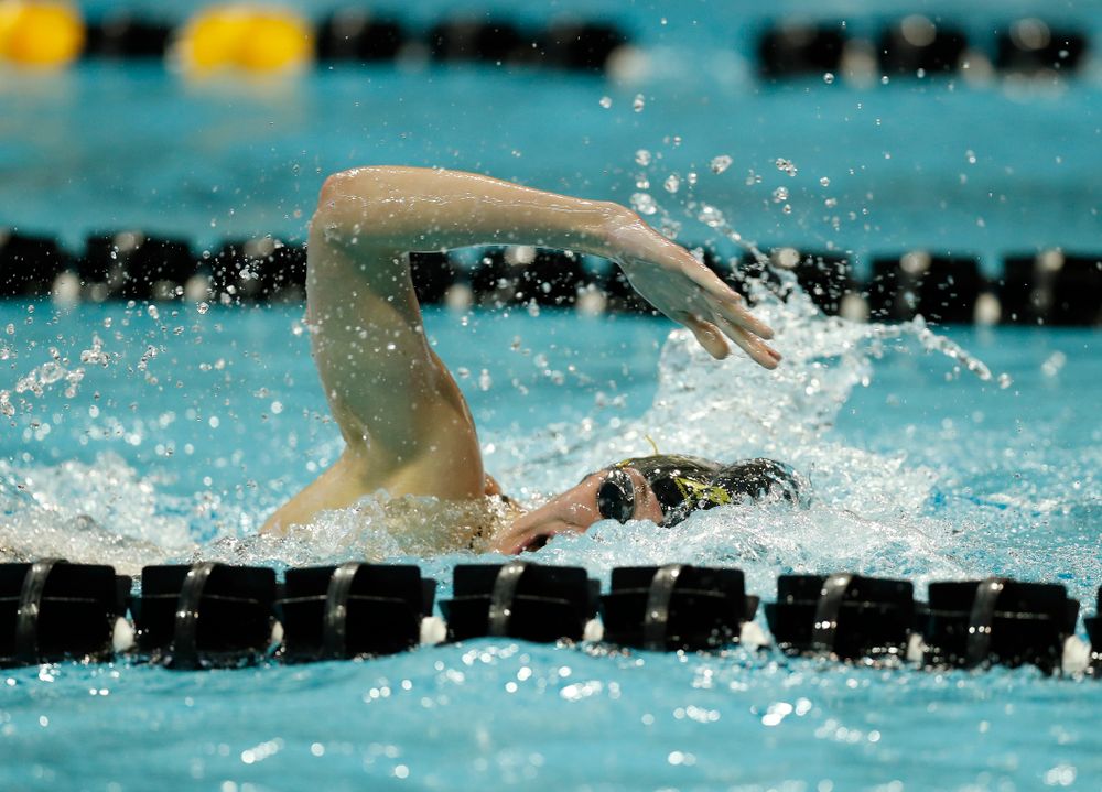 Iowa's Allyssa Fluit swims the 200 yard freestyle 