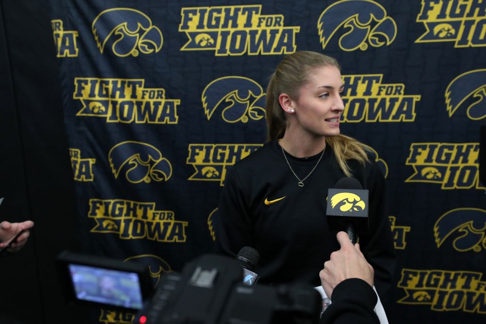 Iowa Hawkeyes Allison Doocy (3) during they team's annual media day Friday, February 1, 2019 at the Hawkeye Tennis and Recreation Complex. (Brian Ray/hawkeyesports.com)