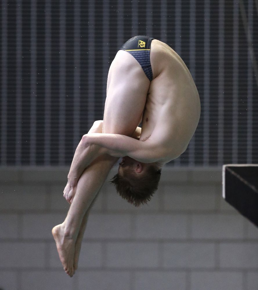 Iowa's Will Brenner competes on the 3-meter springboard during the third day of the 2019 Big Ten Swimming and Diving Championships Thursday, February 28, 2019 at the Campus Wellness and Recreation Center. (Brian Ray/hawkeyesports.com)