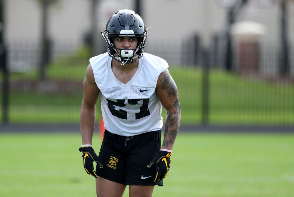 Iowa Hawkeyes defensive back Amani Hooker (27) during practice for the 2019 Outback Bowl Friday, December 28, 2018 at the University of Tampa. (Brian Ray/hawkeyesports.com)