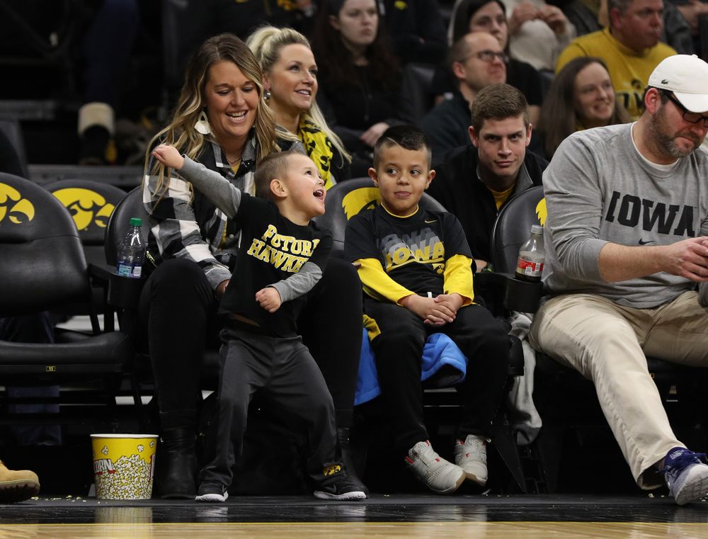 Fans dance during the Iowa Hawkeyes game against the Northwestern Wildcats Sunday, February 10, 2019 at Carver-Hawkeye Arena. (Brian Ray/hawkeyesports.com)