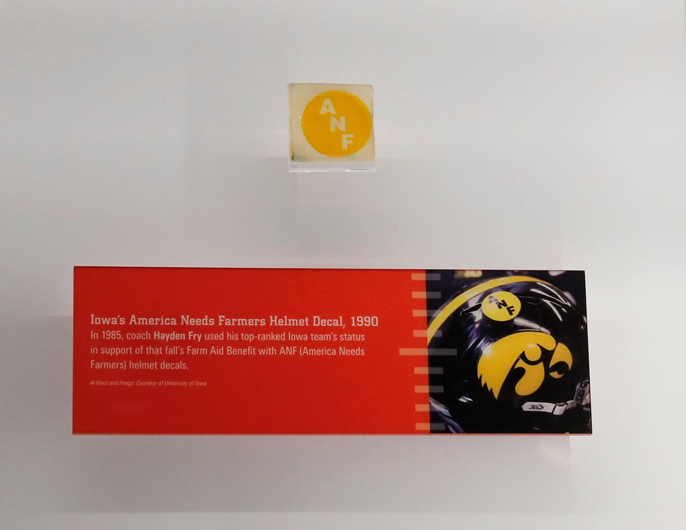 ANF sticker and information at the College Football Hall of Fame.