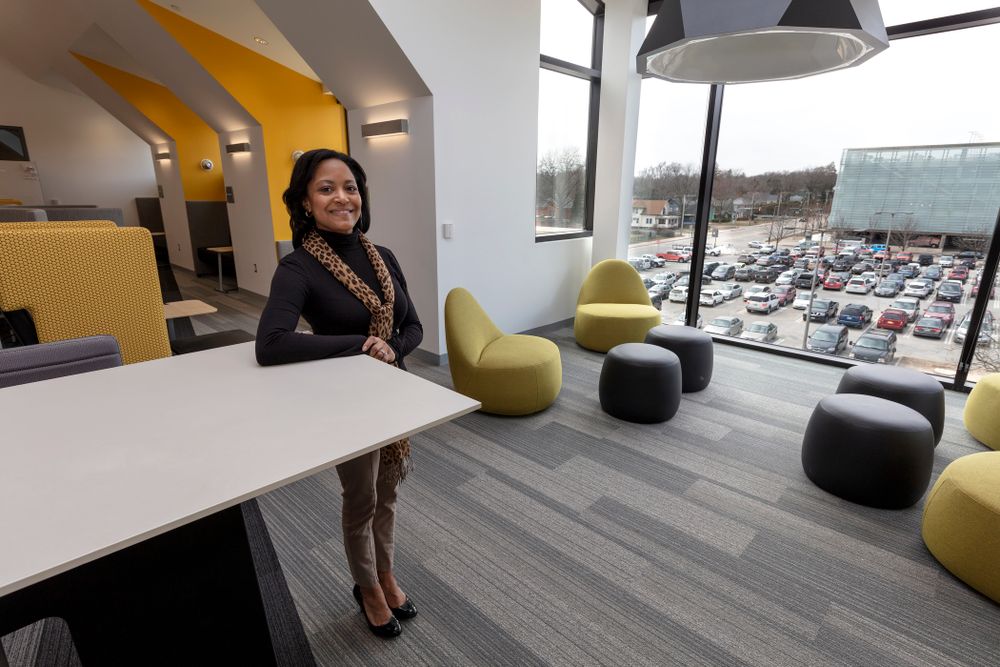 Liz Tovar associate athletics director for student-athlete academic services Thursday, April 5, 2018 at the renovated Gerdin Athletic Learning Center. (Brian Ray/hawkeyesports.com)
