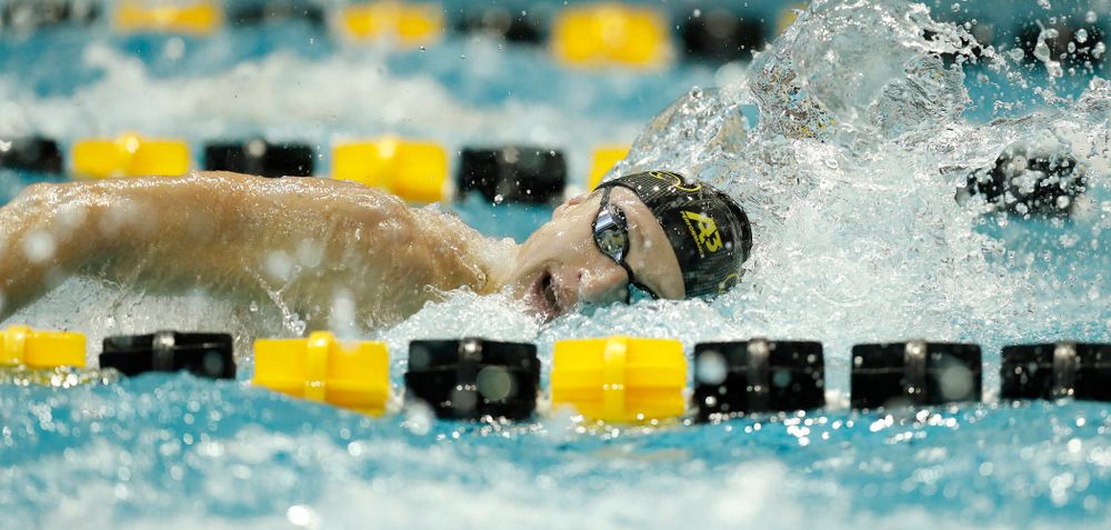 Iowa's Joe Myhre swims the 200 yard freestyle 