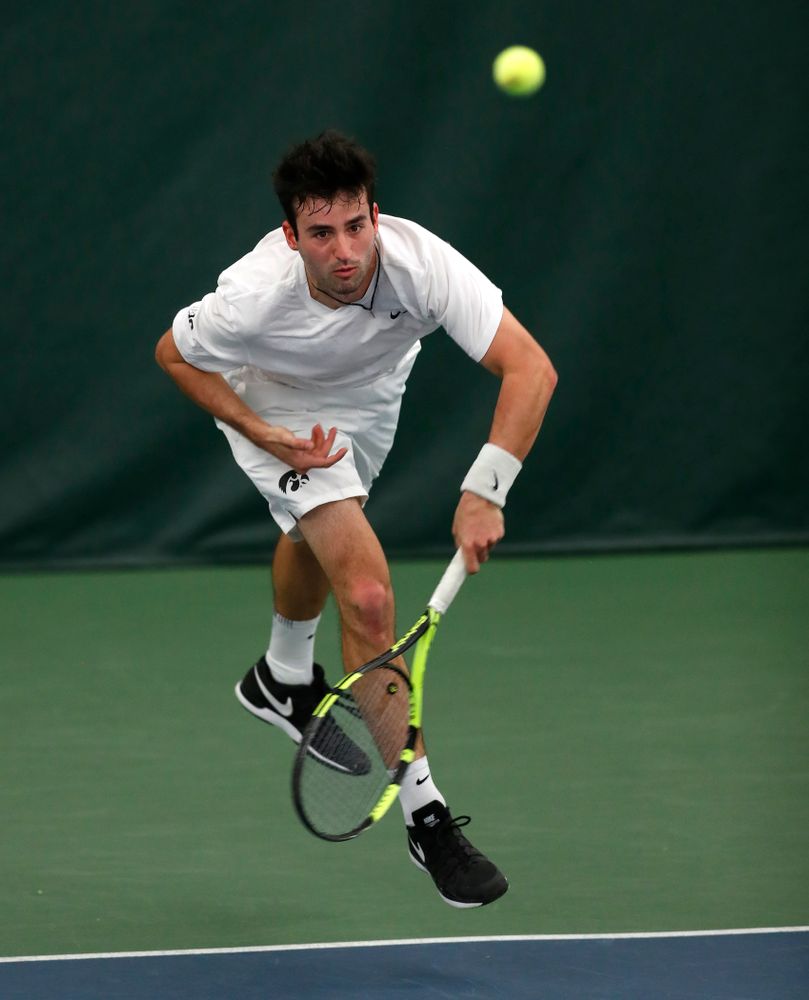 Josh Silverstein against Purdue Sunday, April 15, 2018 at the Hawkeye Tennis and Recreation Center. (Brian Ray/hawkeyesports.com)