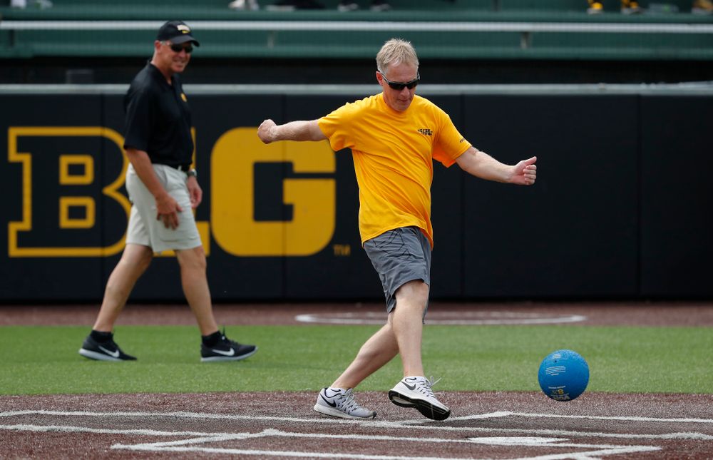 Head Rowing Coach Andrew Carter during the Iowa Student Athlete Kickoff Kickball game  Sunday, August 19, 2018 at Duane Banks Field. (Brian Ray/hawkeyesports.com)