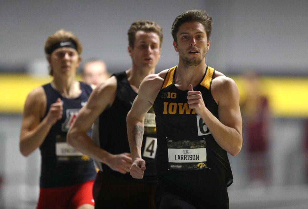 Iowa's Noah Larrison runs the 600 meter premier during the 2019 Larry Wieczorek Invitational Friday, January 18, 2019 at the Hawkeye Tennis and Recreation Center. (Brian Ray/hawkeyesports.com)