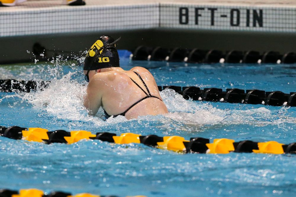 Iowa’s Paige Hanley during Iowa swim and dive vs Minnesota on Saturday, October 26, 2019 at the Campus Wellness and Recreation Center. (Lily Smith/hawkeyesports.com)