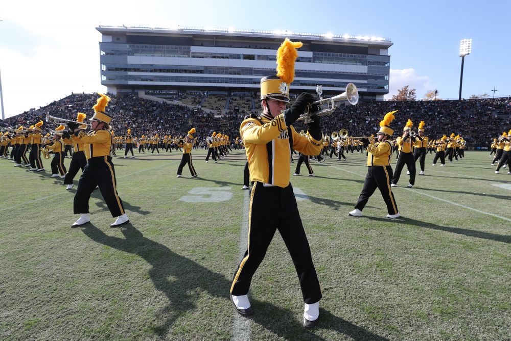 The Hawkeye Marching Band performs before the Iowa Hawkeyes game against the Purdue Boilermakers Saturday, November 3, 2018 Ross Ade Stadium in West Lafayette, Ind. (Brian Ray/hawkeyesports.com)