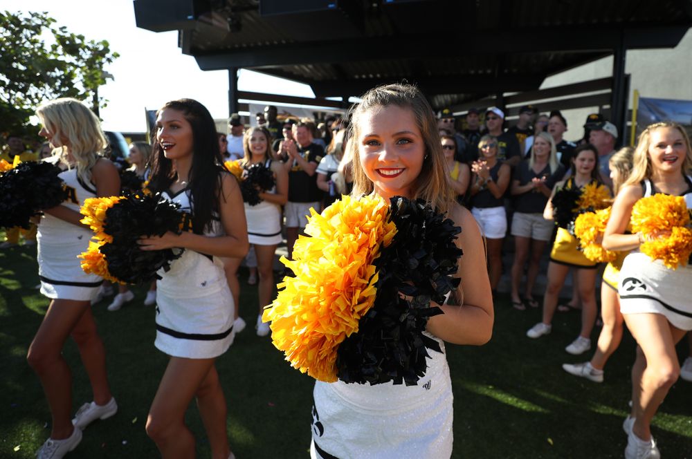 The Iowa Dance Team during the Hawkeye Huddle Monday, December 31, 2018 at Sparkman Wharf in Tampa, FL. (Brian Ray/hawkeyesports.com)