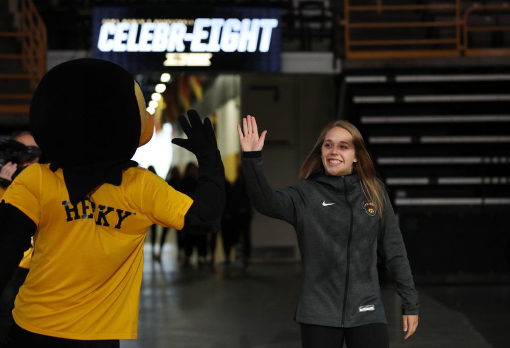 Iowa Hawkeyes guard Kathleen Doyle (22) during the teamÕs Celebr-Eight event Wednesday, April 24, 2019 at Carver-Hawkeye Arena. (Brian Ray/hawkeyesports.com)