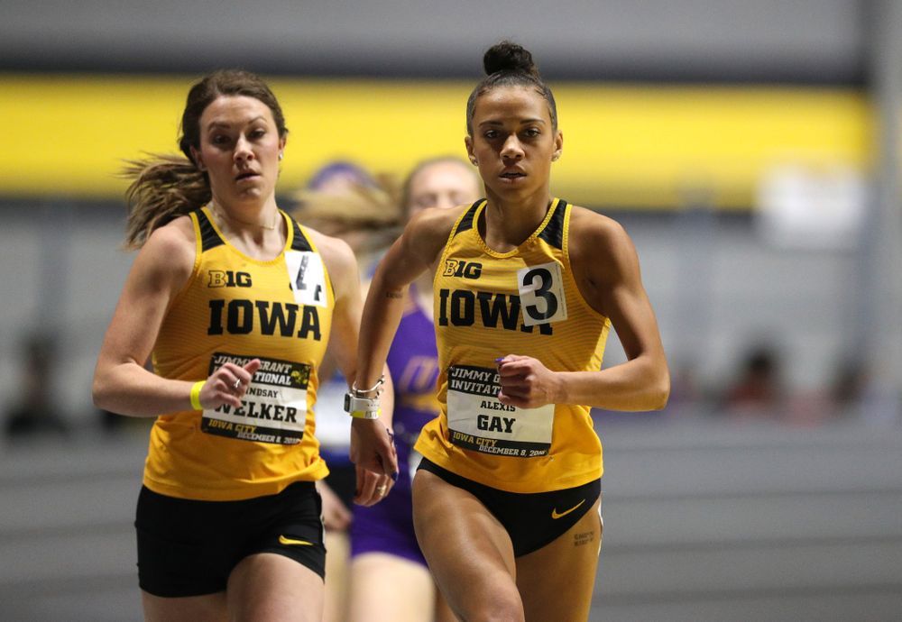 Iowa's Alexis Gay competes in the 600-meters during the Jimmy Grant Invitational Saturday, December 8, 2018 at the Recreation Building. (Brian Ray/hawkeyesports.com)