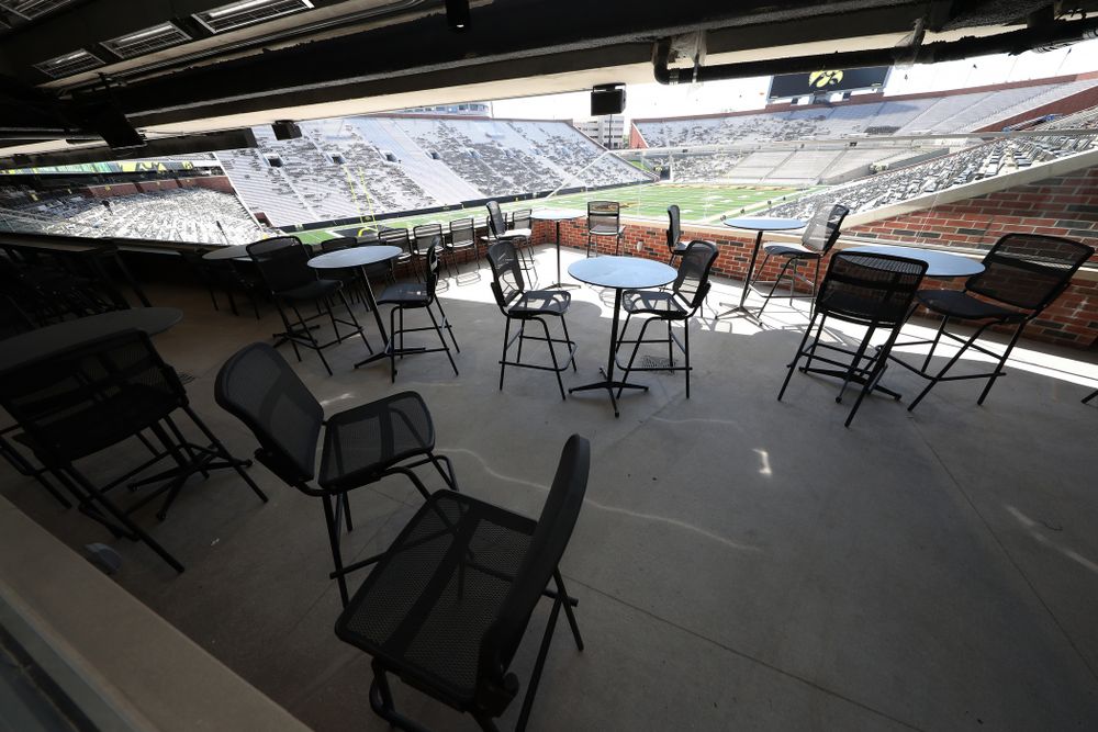 An Iron Man Loge Box in the new north end zone of Kinnick Stadium Friday, August 9, 2019. (Brian Ray/hawkeyesports.com)