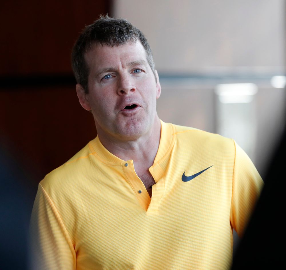 Tom Brands -- Hawkeye Fan Event at the Quad-Cities Waterfront Convention Center in Bettendorf, Iowa, on May 15, 2019.