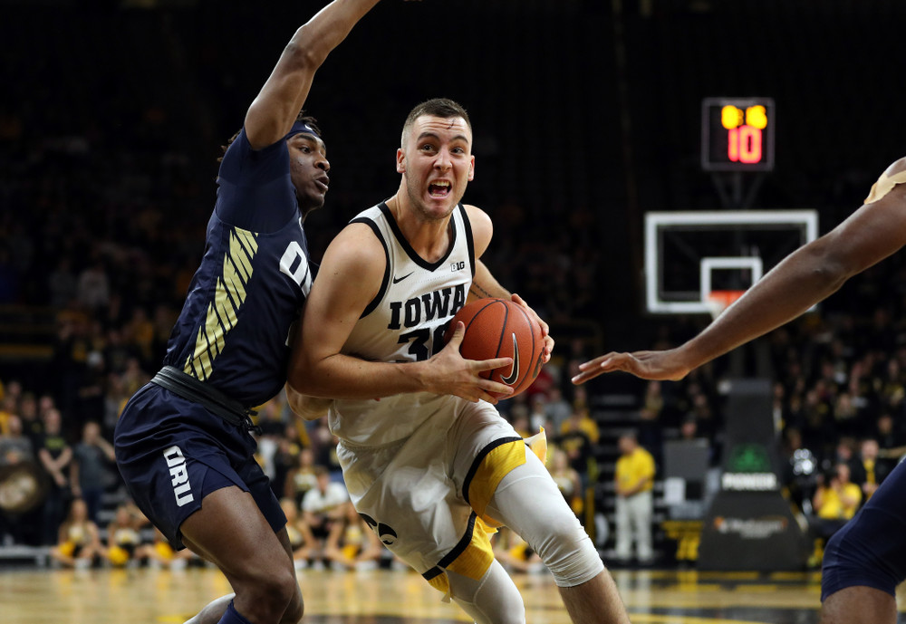 Iowa Hawkeyes guard Connor McCaffery (30) against Oral Roberts Friday, November 15, 2019 at Carver-Hawkeye Arena. (Brian Ray/hawkeyesports.com)