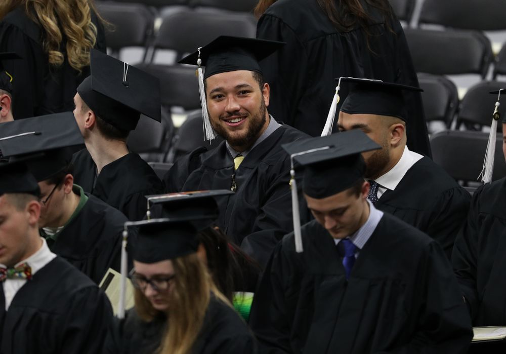 Iowa Fotoball's Dalton Ferguson during the Fall Commencement Ceremony  Saturday, December 15, 2018 at Carver-Hawkeye Arena. (Brian Ray/hawkeyesports.com)
