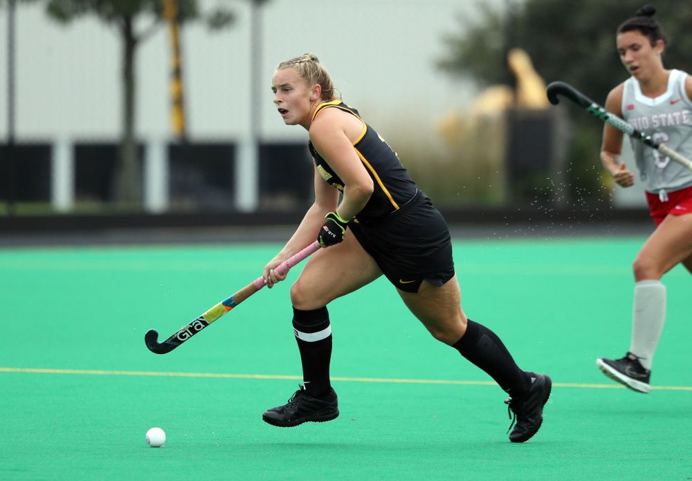 Iowa Hawkeyes Katie Birch (11) during a 2-1 victory against the Ohio State Buckeyes Friday, September 27, 2019 at Grant Field. (Brian Ray/hawkeyesports.com)
