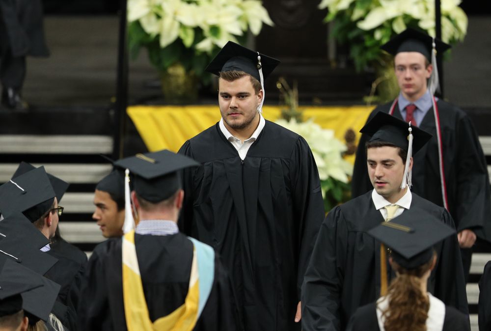 Iowa Football's Sam Brincks during the Fall Commencement Ceremony  Saturday, December 15, 2018 at Carver-Hawkeye Arena. (Brian Ray/hawkeyesports.com)